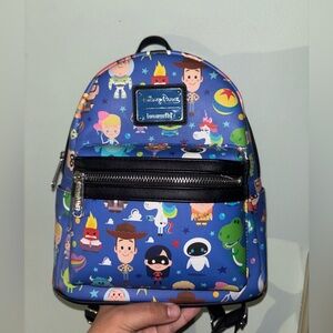 Pixar characters all over print loungefly